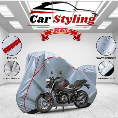 Car Styling Waterproof Two Wheeler Cover for Hero(Xtreme 160 R, Silver, Red)