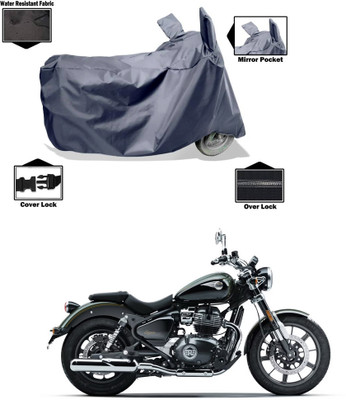 PAGORA Waterproof Two Wheeler Cover for Royal Enfield(Meteor BS6, Grey)
