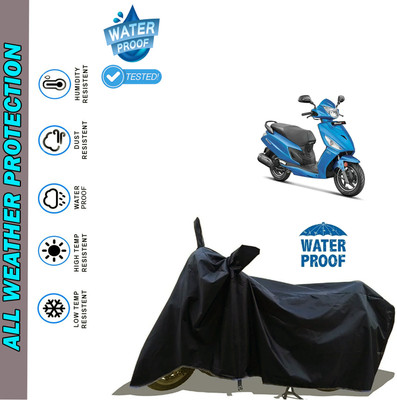 AutoGalaxy Waterproof Two Wheeler Cover for Hero(Dash, Black)
