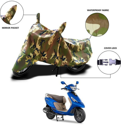 APNEK Waterproof Two Wheeler Cover for TVS(Green)