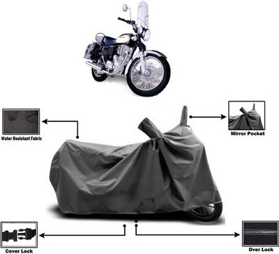 Amexride Two Wheeler Cover for Royal Enfield(Machismo 350, Grey)