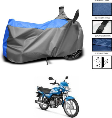 GOSHIV-car and bike accessories Waterproof Two Wheeler Cover for Hero(HF Deluxe, Grey, Blue)