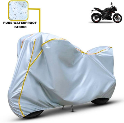 Delphinium Waterproof Two Wheeler Cover for Bajaj(Pulsar N160, Silver)