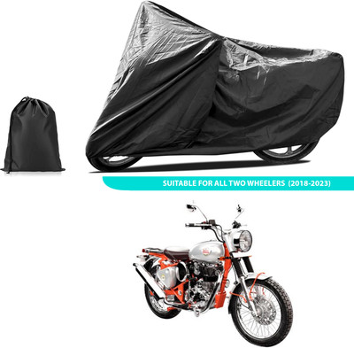 CODOKI Two Wheeler Cover for Royal Enfield(Bullet Trials 350, Black)