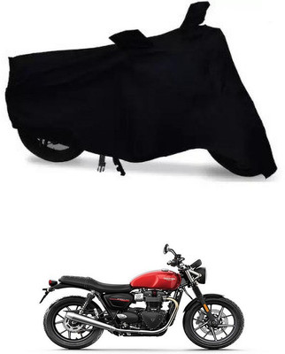 THE REAL ARV Waterproof Two Wheeler Cover for Triumph(Street Twin BS6, Black)