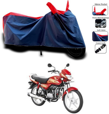 KEDIT Two Wheeler Cover for Hero(HF Deluxe, Red, Blue)