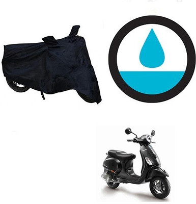 HYBRIDS COLLECTION Waterproof Two Wheeler Cover for Piaggio(Vespa, Black)