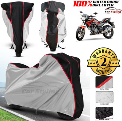 Car Styling Waterproof Two Wheeler Cover for Honda(CBZ, Silver, Black)