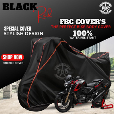 OliverX Waterproof Two Wheeler Cover for TVS(Apache RTR 200, Black, Red)