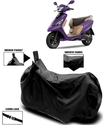 MMSSTAR Waterproof Two Wheeler Cover for TVS(Scooty Zest 110, Black)