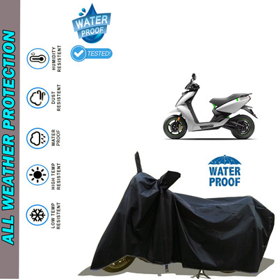 AutoGalaxy Waterproof Two Wheeler Cover for Ather(Black)