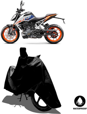 Amexride Waterproof Two Wheeler Cover for KTM(125 Duke, Black)