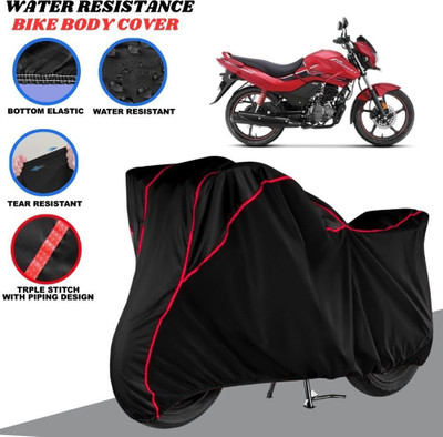 BigFly Waterproof Two Wheeler Cover for Universal For Bike(Passion Xpro, Black, Red)