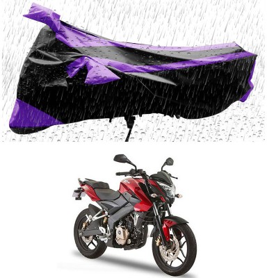 AUTOGARH Two Wheeler Cover for Bajaj(Pulsar 180NS, Black, Purple)