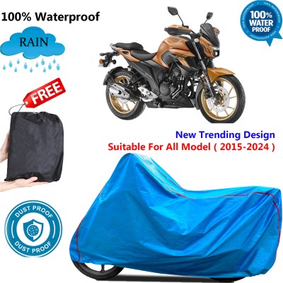 OliverX Waterproof Two Wheeler Cover for Yamaha(FZ-S, Blue)