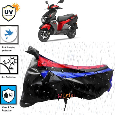 Mdstar Waterproof Two Wheeler Cover for TVS(Ntorq 125, Black)