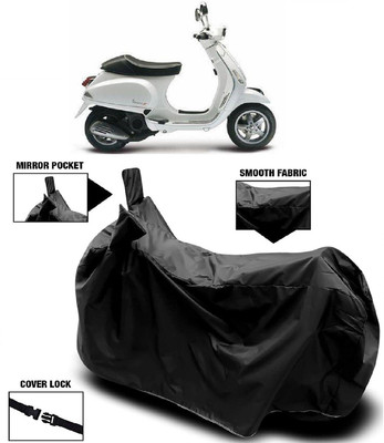 MMSSTAR Waterproof Two Wheeler Cover for Piaggio(Piaggio Vespa, Black)
