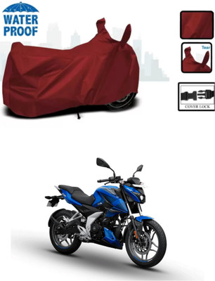 Mdstar Waterproof Two Wheeler Cover for Bajaj(Pulsar N160, Maroon)