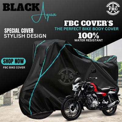 FBC Waterproof Two Wheeler Cover for Bajaj(V15, Black)