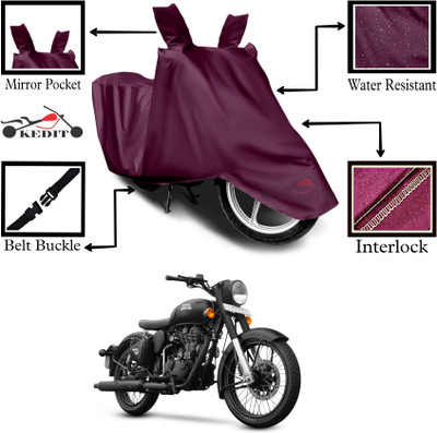 KEDIT Two Wheeler Cover for Royal Enfield(Bullet, Maroon)