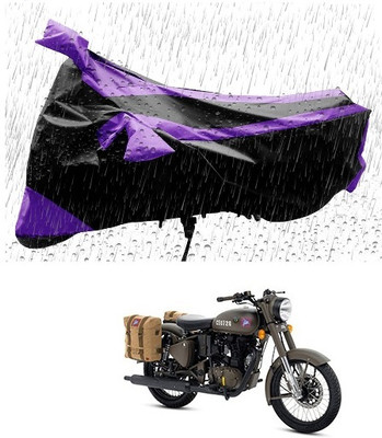 MISSION COLLECTION Waterproof Two Wheeler Cover for Royal Enfield(Classic 500, Purple)