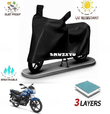 smwzxyu Waterproof Two Wheeler Cover for Hero(Super Splendor, Black)