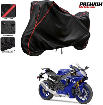 DeepShakshi AUTOMOTIVE Two Wheeler Cover for Yamaha(YZF-R1, Black, Red)