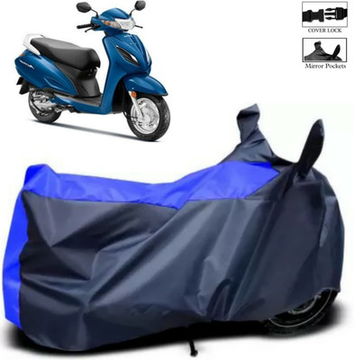 ma collections Waterproof Two Wheeler Cover for TVS(Jupiter, Black, Blue)
