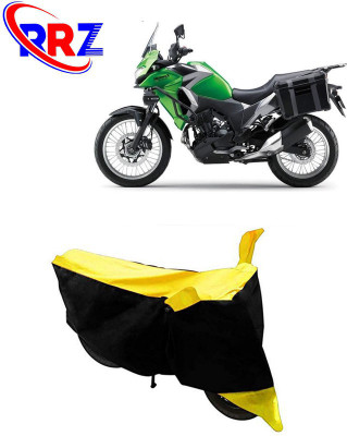 RRZ Waterproof Two Wheeler Cover for Kawasaki(Versys-X 300, Black, Yellow)