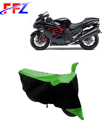 FFZ Two Wheeler Cover for Kawasaki(Ninja ZX-14R, Black, Green)