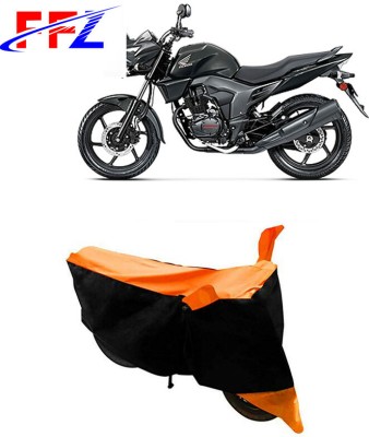 FFZ Waterproof Two Wheeler Cover for Honda(CB Trigger, Black, Orange)