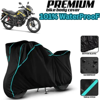 Shiv Kanha Waterproof Two Wheeler Cover for Honda(SP 125, Black)