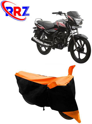 RRZ Waterproof Two Wheeler Cover for TVS(Star, Black, Orange)