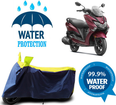 Mdstar Waterproof Two Wheeler Cover for Suzuki(Burgman Electric, Multicolor)