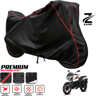 ZAQE Two Wheeler Cover for Bajaj(Pulsar 150, Black, Red)