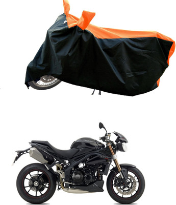 DeepShakshi AUTOMOTIVE Waterproof Two Wheeler Cover for Triumph(Speed Triple BS6, Orange)