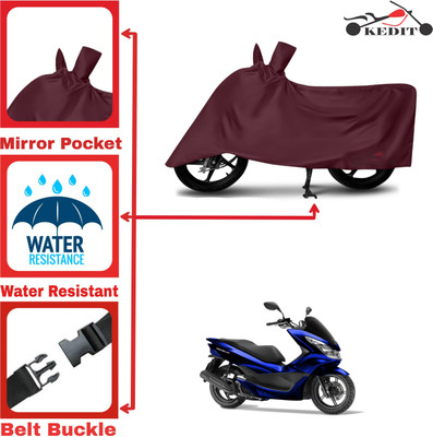 KEDIT Two Wheeler Cover for Honda(PCX 125, Maroon)