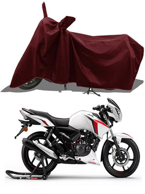Matt Moon Two Wheeler Cover for TVS(Apache RTR 160, Maroon)
