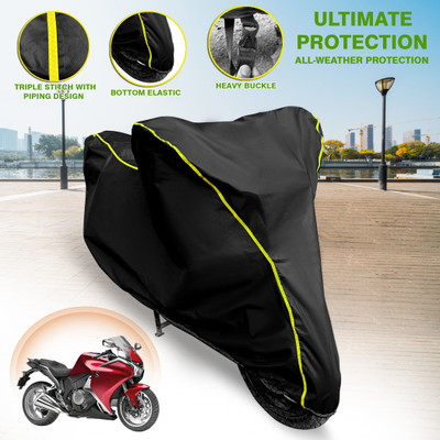 GARREGE Waterproof Two Wheeler Cover for Honda(VFR 1200F, Blue)