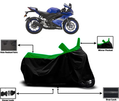 Amexride Two Wheeler Cover for Yamaha(YZF R15 V3 BS6, Green)