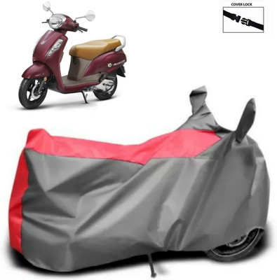 MMSSTAR Waterproof Two Wheeler Cover for Suzuki(Access, Red, Grey)