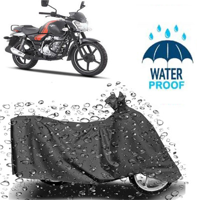ROYAL AUTO MART Waterproof Two Wheeler Cover for Bajaj(V12, Grey)
