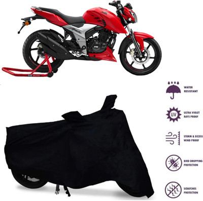 WMIZEXA Waterproof Two Wheeler Cover for TVS(Black)