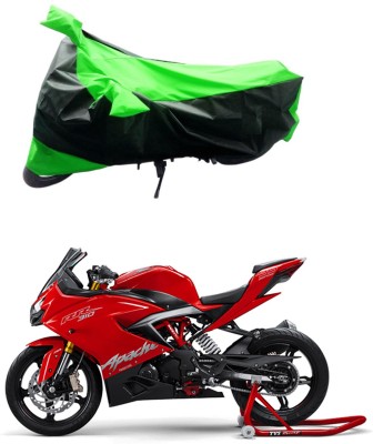 Ascension Two Wheeler Cover for TVS(Apache RR 310, Green, Black)