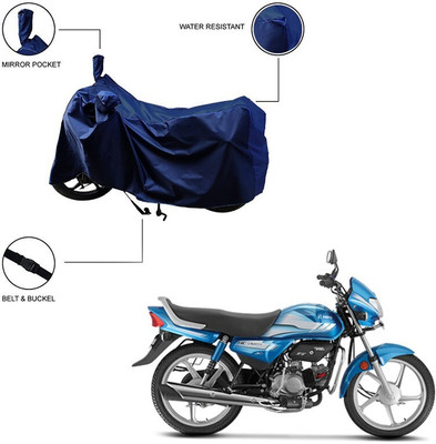 Furnish Flow Two Wheeler Cover for Hero(HF Deluxe, Blue)