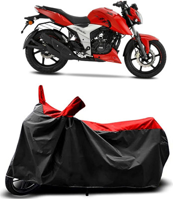KEDIT Two Wheeler Cover for TVS(Apache RTR 160, Red, Black)