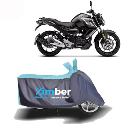 SMDP Waterproof Two Wheeler Cover for Yamaha(FZ S V3.0 FI, Blue, Grey)