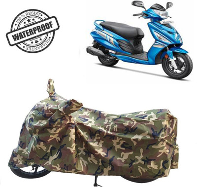ROYAL AUTO MART Waterproof Two Wheeler Cover for Mahindra(Kine, Green, Multicolor)