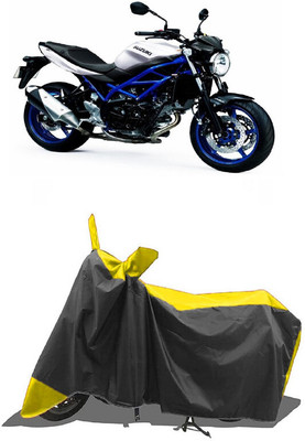 SUGASHRI Waterproof Two Wheeler Cover for Suzuki(SV650, Yellow, Black)