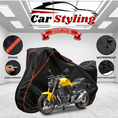 Car Styling Waterproof Two Wheeler Cover for Honda(CB300R, Black, Red)